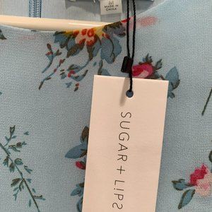 Sugar & L!PS baby blue flower dress